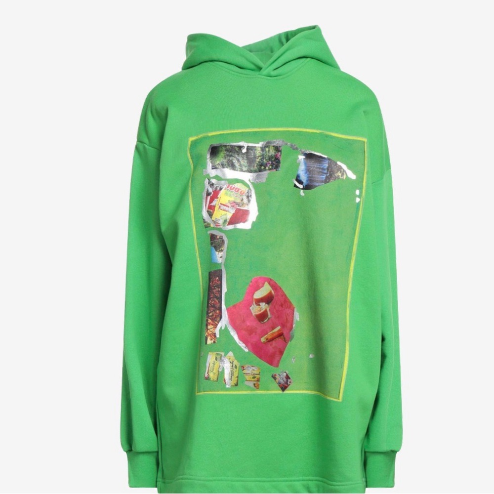 Acne Studios Green Graphic Hoodie